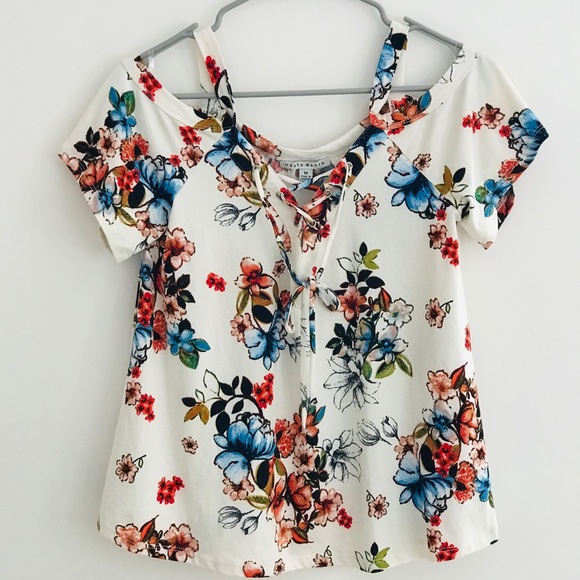 Floral off the shoulder Summer Shirt - Picture 1 of 6